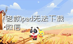 老款ipad无法下载微信（旧版ipad下载不了微信）