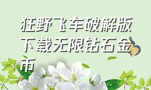 狂野飞车破解版下载无限钻石金币