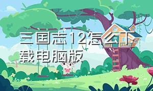 三国志12怎么下载电脑版