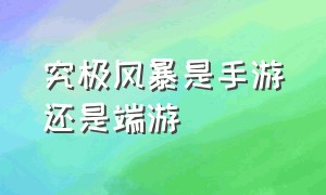 究极风暴是手游还是端游