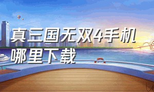 真三国无双4手机哪里下载（真三国无双7手机版下载）