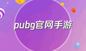 pubg官网手游