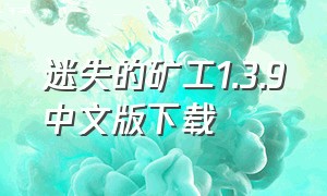 迷失的矿工1.3.9中文版下载