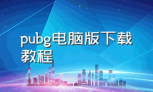 PUBG电脑版下载教程