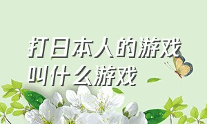 打日本人的游戏叫什么游戏