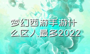 梦幻西游手游什么区人最多2022（梦幻西游手游哪个区人多排行榜）