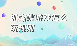 抓蝴蝶游戏怎么玩规则