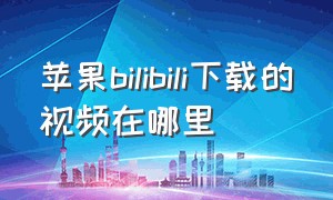 苹果bilibili下载的视频在哪里