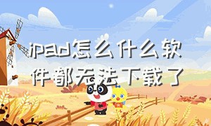 ipad怎么什么软件都无法下载了