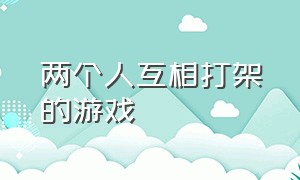 两个人互相打架的游戏