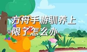 方舟手游驯养上限了怎么办