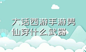 大话西游手游男仙穿什么武器