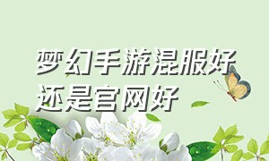 梦幻手游混服好还是官网好