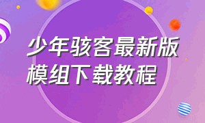 少年骇客最新版模组下载教程