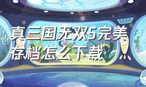 真三国无双5完美存档怎么下载