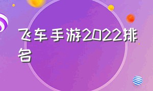 飞车手游2022排名（飞车手游2024联赛名单）