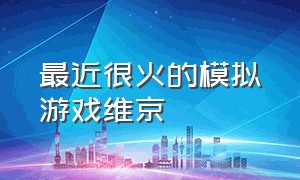 最近很火的模拟游戏维京