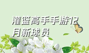 灌篮高手手游12月新球员（灌篮高手手游位置排名）