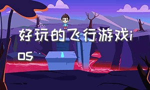 好玩的飞行游戏ios（ios飞行游戏推荐免费飞机）