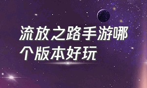 流放之路手游哪个版本好玩（流放之路手游下载官网）