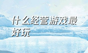 什么经营游戏最好玩