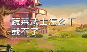 蔬菜武士怎么下载不了