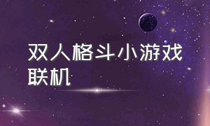 双人格斗小游戏联机