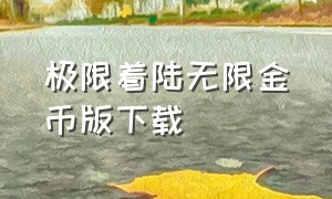 极限着陆无限金币版下载