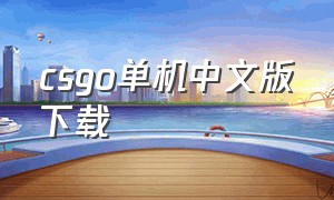 csgo单机中文版下载