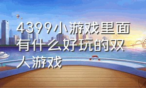 4399小游戏里面有什么好玩的双人游戏（4399小游戏有哪些好玩的双人游戏）