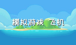 模拟游戏 飞机（中文版飞机模拟游戏）