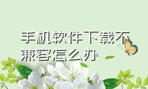 手机软件下载不兼容怎么办（手机软件不兼容的解决方法）