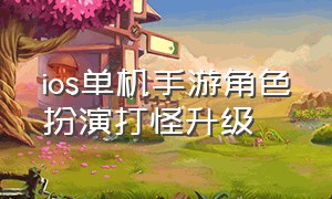 ios单机手游角色扮演打怪升级