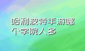 哈利波特手游哪个学院人多（哈利波特手游分到哪个学院比较好）