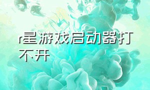 r星游戏启动器打不开