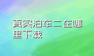 真实泊车二在哪里下载（真实泊车二怎么下载新版）