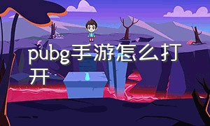 pubg手游怎么打开（pubg手游设置中文）