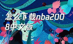 怎么下载nba2008中文版
