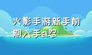 火影手游新手前期入手a忍