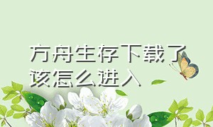 方舟生存下载了该怎么进入（方舟生存怎么下载）