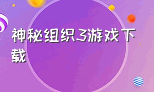 神秘组织3游戏下载