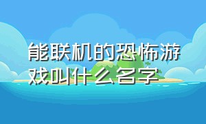 能联机的恐怖游戏叫什么名字