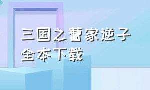 三国之曹家逆子全本下载