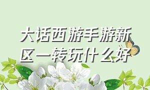 大话西游手游新区一转玩什么好