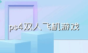 ps4双人飞机游戏