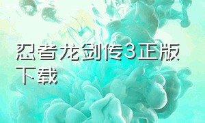 忍者龙剑传3正版下载