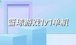 篮球游戏1v1单机