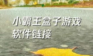 小霸王盒子游戏软件链接（小霸王游戏盒子怎么安装）