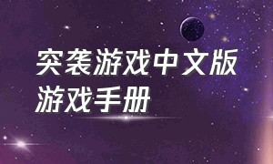 突袭游戏中文版游戏手册