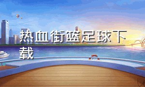 热血街篮足球下载（热血街篮第三集中文版）